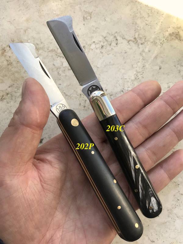 Сравнение прививочных ножей 202Р и 203С ДУе Буои