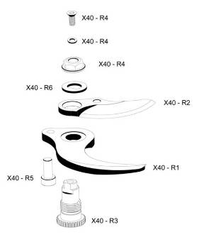 Крепежные элементы сменных лезвий секатора Vesco X40