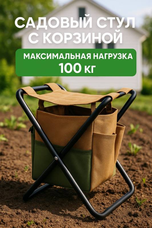 Стул садовый с корзиной