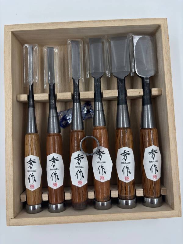 Набор стамесок SHUSAKU тип OIRE NOMI (6/9/12/18/24/30 мм)